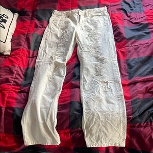 Aeropostale Cream Baggy Jeans